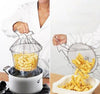 1pcs Foldable Steam Rinse Strain Fry French Chef Basket Magic Basket Mesh Basket Strainer Net Kitchen Cooking