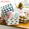 Cute Printing Cotton Linen Desktop Storage Organizer