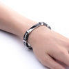 Queen Black Bangles Bracelet Made Of Silicone & Stainless Steel Personality Men Bracelets Fashion Male Jewelry