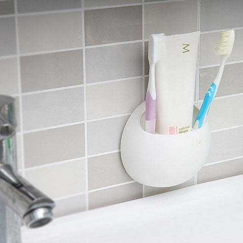 Practical New Cute Eggs Design Toothbrush Sucker Holder Suction Hooks Cup Organizer