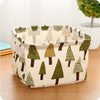 Cute Printing Cotton Linen Desktop Storage Organizer