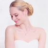 Wedding Jewelry Sets Rose Gold Color Necklace/Earring Bijouterie Sets for Women Aretes