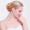 Wedding Jewelry Sets Rose Gold Color Necklace/Earring Bijouterie Sets for Women Aretes