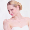 Wedding Jewelry Sets Rose Gold Color Necklace/Earring Bijouterie Sets for Women Aretes