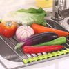 Delidge 1 pc Kitchen Sink Rack Stainless Steel Foldable Dish Cutlery Drainer Drying Holder Fruits Cup Dish Sink Rack Drying Tool