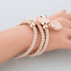 Bracelets Bangles Jewelry Gold Color Chain Bracelet Round Hollow Charm Bracelets For Women