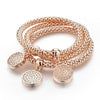 Bracelets Bangles Jewelry Gold Color Chain Bracelet Round Hollow Charm Bracelets For Women