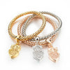 Bracelets Bangles Jewelry Gold Color Chain Bracelet Round Hollow Charm Bracelets For Women