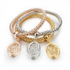 Bracelets Bangles Jewelry Gold Color Chain Bracelet Round Hollow Charm Bracelets For Women