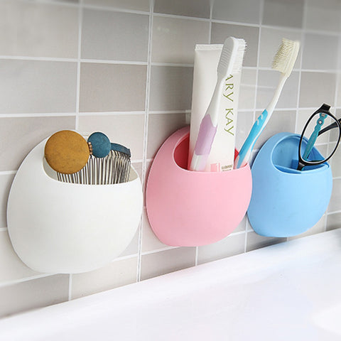 Practical New Cute Eggs Design Toothbrush Sucker Holder Suction Hooks Cup Organizer
