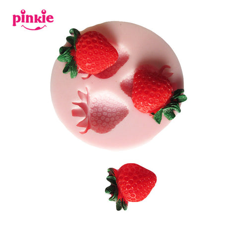 Strawberry silicone mold soap fondant candle molds sugar craft tools chocolate mould moulds silicone molds for cakes