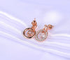 Wedding Jewelry Sets Rose Gold Color Necklace/Earring Bijouterie Sets for Women Aretes