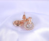Wedding Jewelry Sets Rose Gold Color Necklace/Earring Bijouterie Sets for Women Aretes