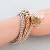 Bracelets Bangles Jewelry Gold Color Chain Bracelet Round Hollow Charm Bracelets For Women