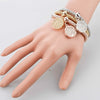 Bracelets Bangles Jewelry Gold Color Chain Bracelet Round Hollow Charm Bracelets For Women
