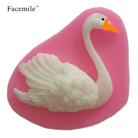 3D Swan Fondant Chocolate Candy Jelly Gift Silicone Mold Baking Soap Mold Sugar Craft Gift Decoration