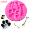 DIY Liquid silicone cake mold baking double sugar tool mould pet toys chocolate die hand soap die dog a bone