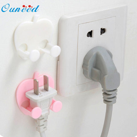 Ouneed Kitchen organizer Storage Holders & Racks Multifunction Finishing Plug Holder Sticky Hooks