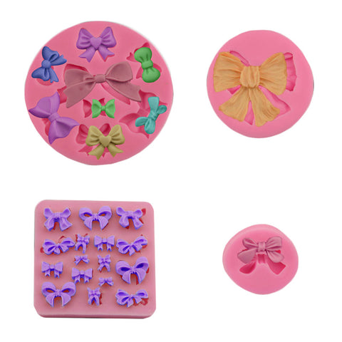 3d Mini Butterfly Knot Silicone Mold Fold Sugar Soap Mold Chocolate Cake Decoration Diy Baking Cake Cooking Tools