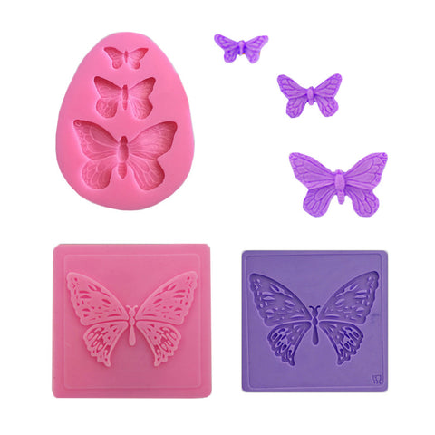 3d Mold Silicone Mold Soap Butterfly Form Fondant Candy Chocolate Ice Cake - Fondant Sugar Sugarcraft Cake Decor baking tools