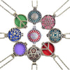 Aroma Diffuser Necklace Open Antique Vintage Lockets Pendant Perfume Essential Oil Aromatherapy Locket Necklace